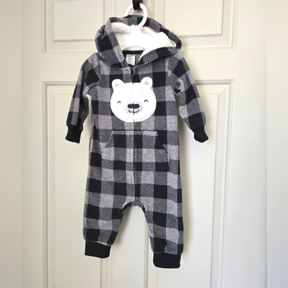 2/$20 Carters Fleece Jumpsuit Size 6 M